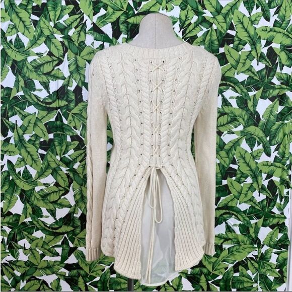 CAbi Laceup Sweater 994 - Picture 4 of 5